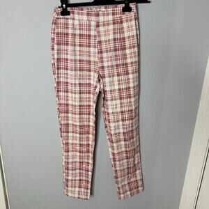 Tiger Mist Plaid Pants High Waisted